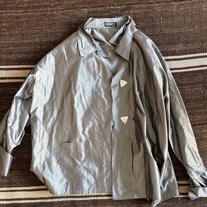 Chic Gray Button Down Shirt